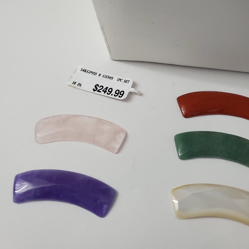 Sterling Silver 925 Interchangeable Gemstone Slid… - image 3